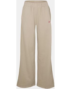 P.E Nation Eastside Open Hem Fleece Relaxed Fit Joggers - Natural