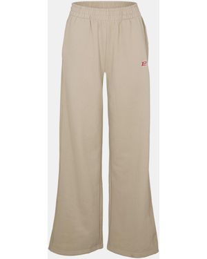 P.E Nation Eastside Open Hem Fleece Relaxed Fit Joggers - Natural