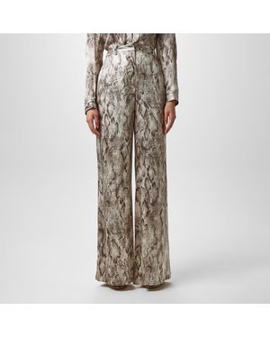 L'Agence Pilar High Rise Wide Leg Trousers - Natural