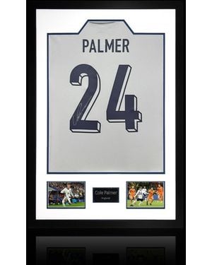 The Fan Cave Cole Palmer Signed England Shirt Premium Frame - Black