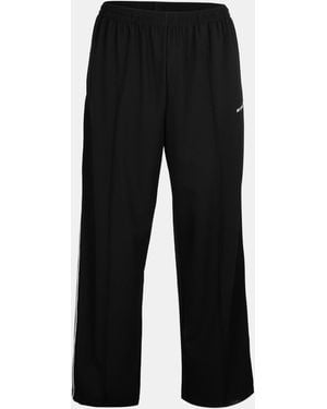 MKI Miyuki-Zoku Wide Fit Open Hem Woven Tracksuit Joggers - Black