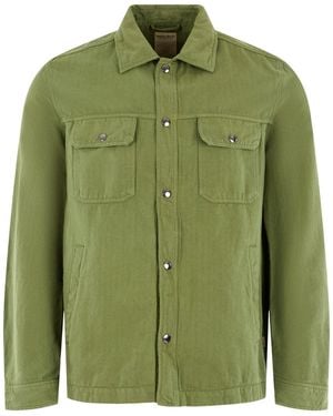 Woolrich Wool Cotton Hemp Overshirt - Green