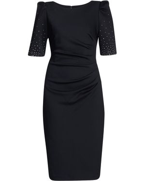 Gina Bacconi Louisa Dress With Beaded Sleeve - Black