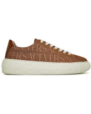 Versace Greca Trainers - Brown