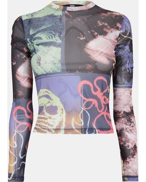 Vans Ludlow Mesh Long Sleeve Parisian Ni T-Shirt - Blue