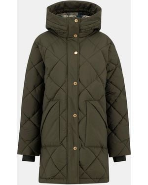 Barbour Kailyn Hooded Long Sleeve Medium Puffer Jacket - Green