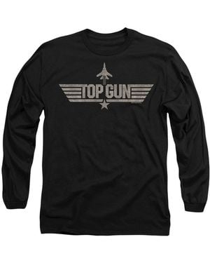 top gun Paramount Monotoned Logo Long Sleeve - Black