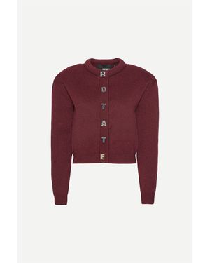 ROTATE BIRGER CHRISTENSEN Magtu Knitted Cardigan - Red