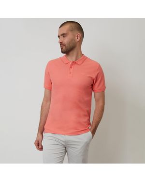 Threadbare Cotton Pique Short Sleeve Polo Shirt - Red
