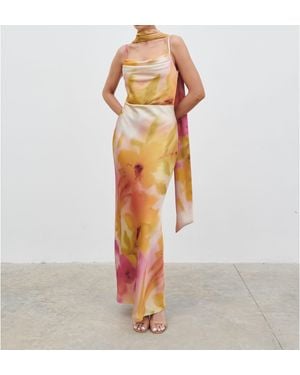 Pretty Lavish Keisha Scarf Maxi Dress - Orange