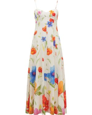 Forever New Vayda Strap Midi Sun Dress - White