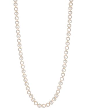 Jon Richard Knotted Pearl Necklace - Metallic