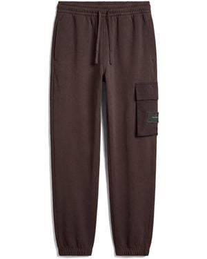 Calvin Klein Badge Cotton Joggers - Brown