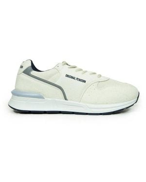 Original Penguin Hustle Court Trainers - White