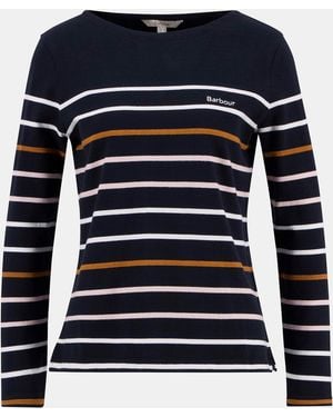 Barbour Hawkins Striped Long Sleeved Top - Blue