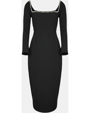 Odd Muse The Ultimate Muse Midi Pearl Dress - Black