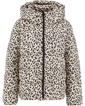 Barbour Olivios Hooded Long Sleeve Full Zip Short Puffer Jacket - Multicolour