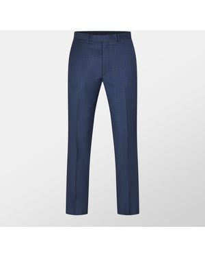 Ted Baker Crux Check Suit Trousers - Blue