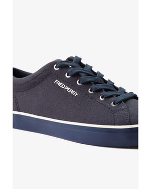 Fred Perry Baseline Canvas Trainers - Blue