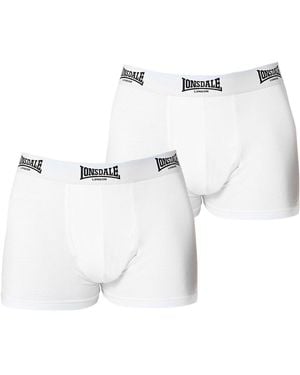 Lonsdale London Trunk Shorts 2 Pack - White
