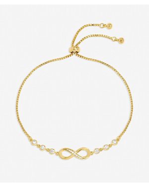 Jon Richard 18K Plated Infinity Toggle Bracelet - White