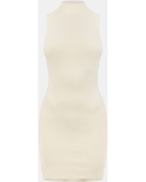 Jack Wills High Neck Mini Knitted Jumper Dress - Natural