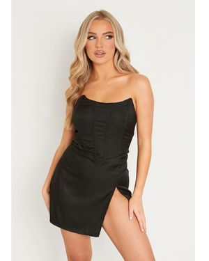 Missy Empire Corset Mini Dress - Black