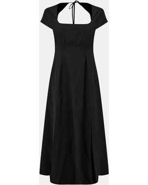 Jack Wills Cap Sleeve Maxi Dress - Black