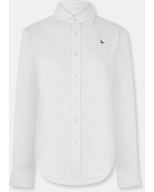 Jack Wills Classic Twill Long Sleeve Plain Shirt - White