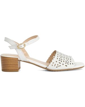 Dune Josephina Block Court Shoes - White