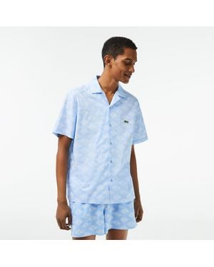 Lacoste All Over Print Shirt - Blue