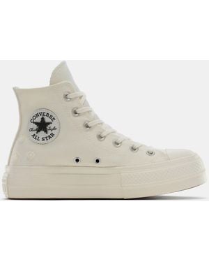 Converse Chuck Taylor All Star Lif Platform Trainers - White
