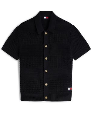 Tommy Hilfiger Patterned Short Sleeve Shirt - Black