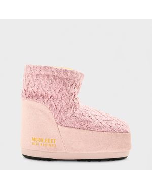 Moon Boot Nolace Snow Boots - Pink