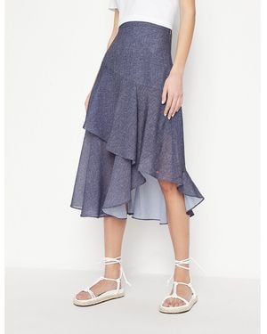 ARMANI EXCHANGE Rara Midi Skirt - Blue