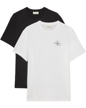 Calvin Klein Ckj Micro Logo 2Pk T Sn63 - Black