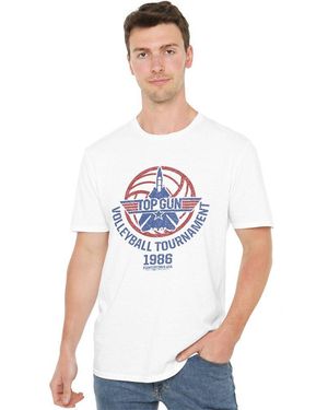 top gun Volleyball Tournament T Shirt - White