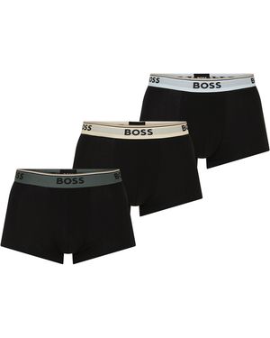 BOSS Bodywear 3-Pack Boxer Shorts With Logo Detail - Black