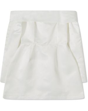 Odd Muse Satin Bardot Mini Dress - White