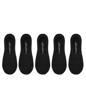 Slazenger 1881 5 Pack Invisible Socks - Black