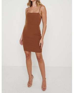 Pretty Lavish Mini Dress - Brown
