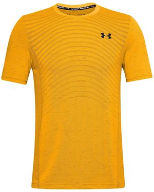 Under Armour Seamless Wave Short-Sleeve Performance Gym Top - Yellow