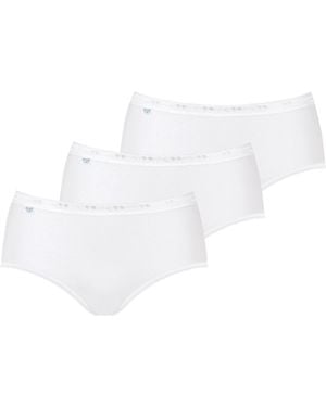 Sloggi 3 Pack Midi Briefs - White