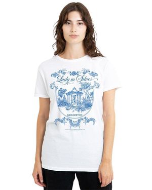 Bridgerton Fairy Tale Gazebo Dancing T Shirt Whit - Blue