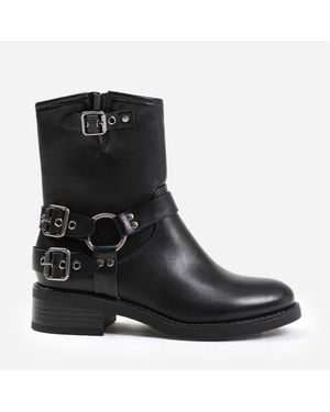 Where's That From Bode Buckle Detailing Ankle Boots - Black