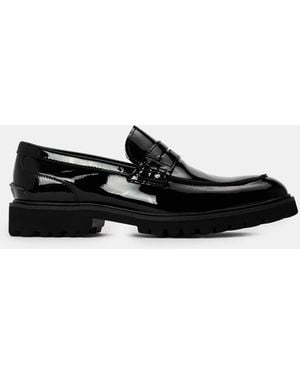 Steve Madden Maisonn Penny Loafers With Moc Toe - Black