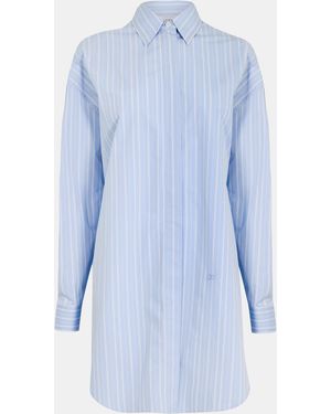 Off-White c/o Virgil Abloh Off Off Poplin Zip Shirt - Blue