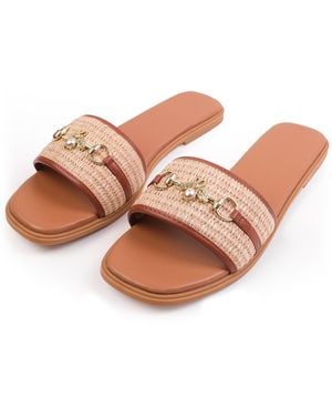 Where's That From Where's Harmony Flat Sandals - Pink