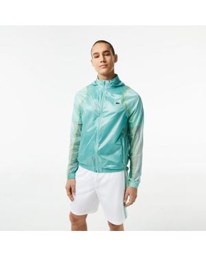 Lacoste Water-Resistant Rain Anorak - Blue