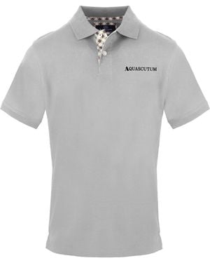 Aquascutum Polo Short Sleeve Polo Shirt - Grey